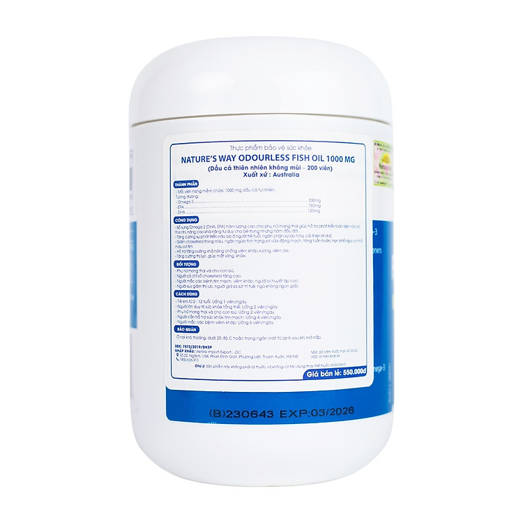 DHA Cho Bà Bầu Nature's Way 1000mg Giá rẻ - Hình ảnh 4