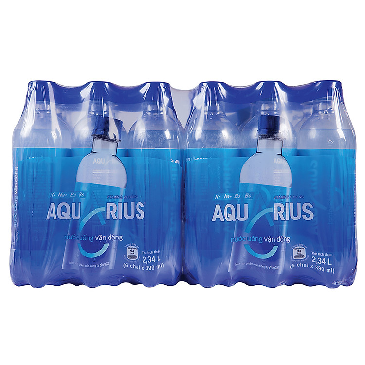 Lốc 24 Chai Nước Uống Thể Thao Aquarius (390ml / Chai)