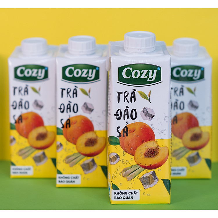 Trà Đào Sả Cozy - lốc 4 Hộp