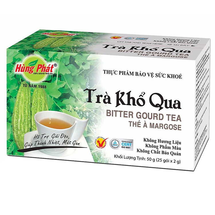 Trà Khổ Qua Hùng Phát hộp 25 gói x 2 g