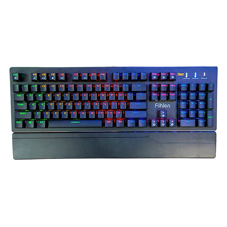 Bàn Phím Cơ Có Dây Fuhlen Eraser LED Blue Switch Full Size - Hàng Chính Hãng - Đen