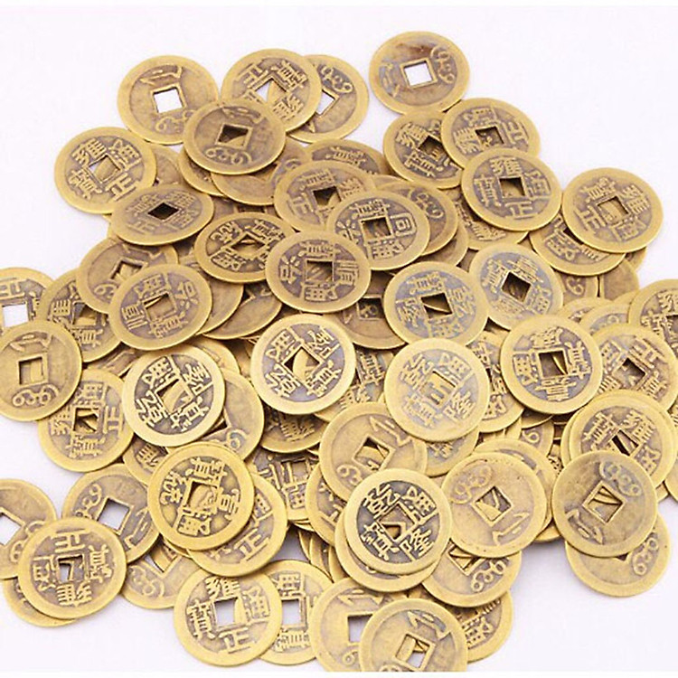 Combo 30 Đồng Xu Cổ Phong Thủy Âm Dương Bằng Đồng - Tặng Kèm Hộp