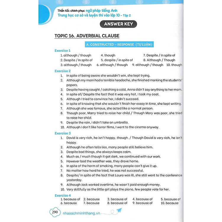 Thần Tốc Chinh Phục Ngữ Pháp Tiếng Anh Trung Học Cơ Sở Và Luyện Thi Vào Lớp 10 Tập 2 (Cơ Bản Và Nâng Cao) - Ảnh 4