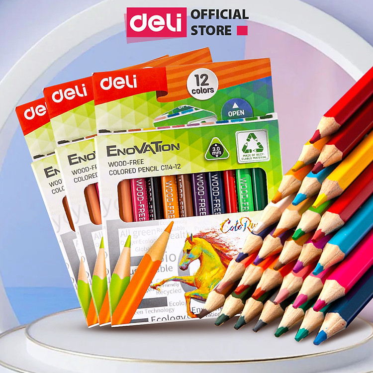 Bút Chì Màu Deli (Hộp 12 màu)