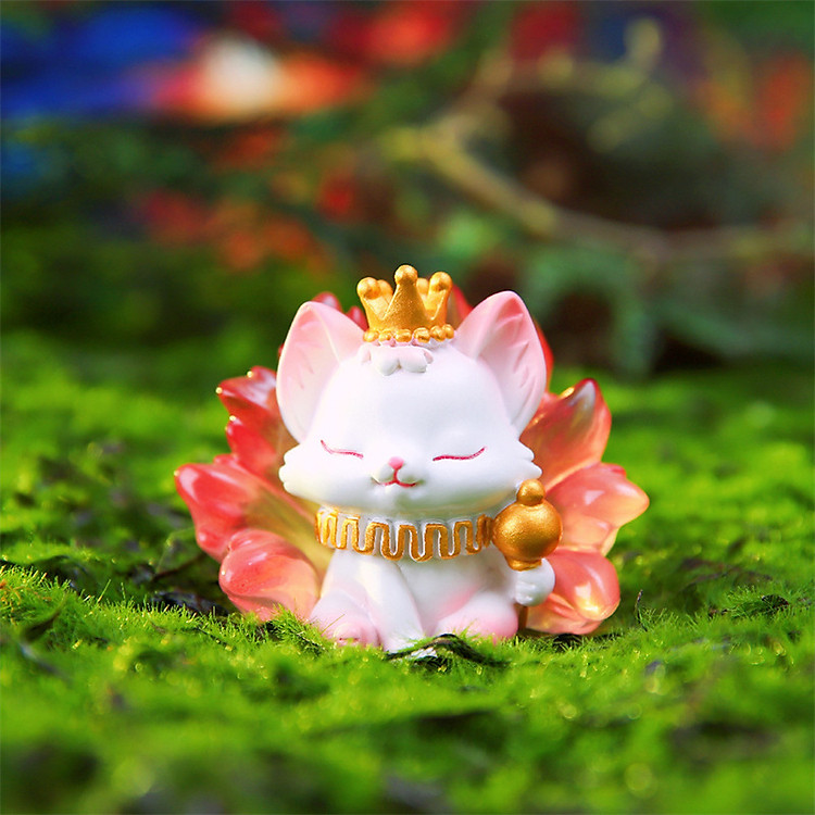 Mô Hình Cửu Vĩ Hồ Cáo Nhỏ 7 Màu GUMIHO Trang Trí Nhà Cửa Xe Hơi Quà Tặng May Mắn_ Hàng Chính Hãng