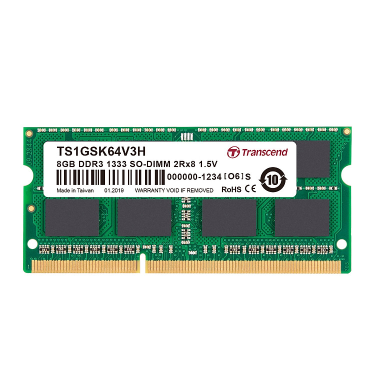 RAM Laptop Transcend 8GB DDR3 1333MHz SODIMM - Hàng Chính Hãng