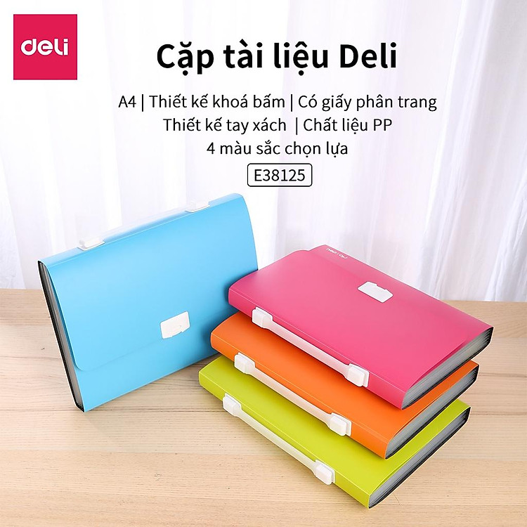 Cặp A4 Nhựa 6 Ngăn Deli (38125) - Ảnh 6