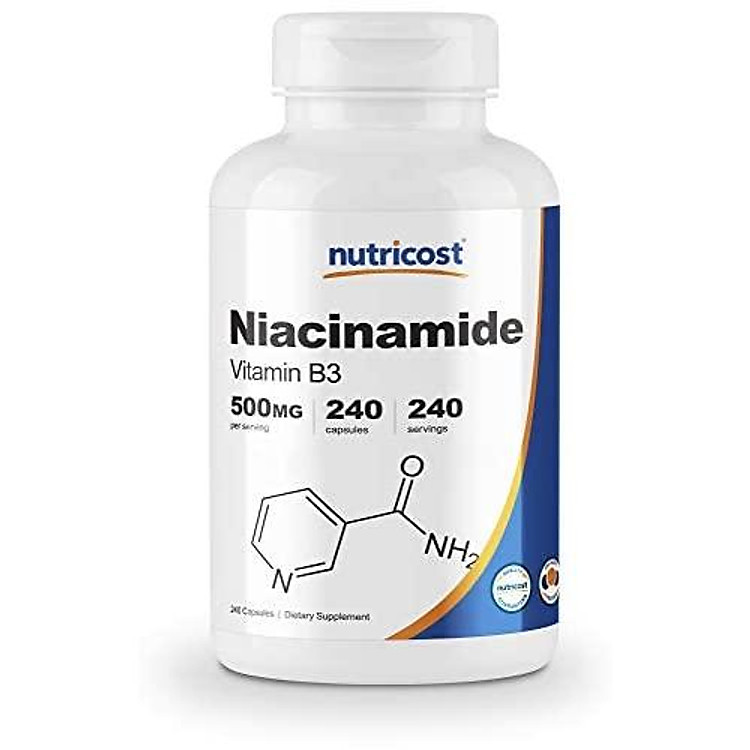 Nutricost Niacinamide (Vitamin B3) 500mg, 240 Capsules - Non-GMO, Gluten Free, Flush Free Vitamin B3