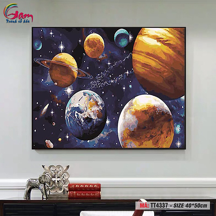 Tranh tô màu theo số Gam không gian vũ trụ TT4337
