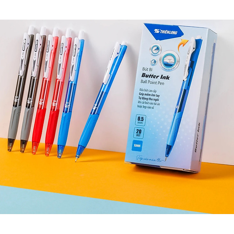 Bộ Bút Bi Gel Thiên Long TL-095 (10 cây) – Mực xanh