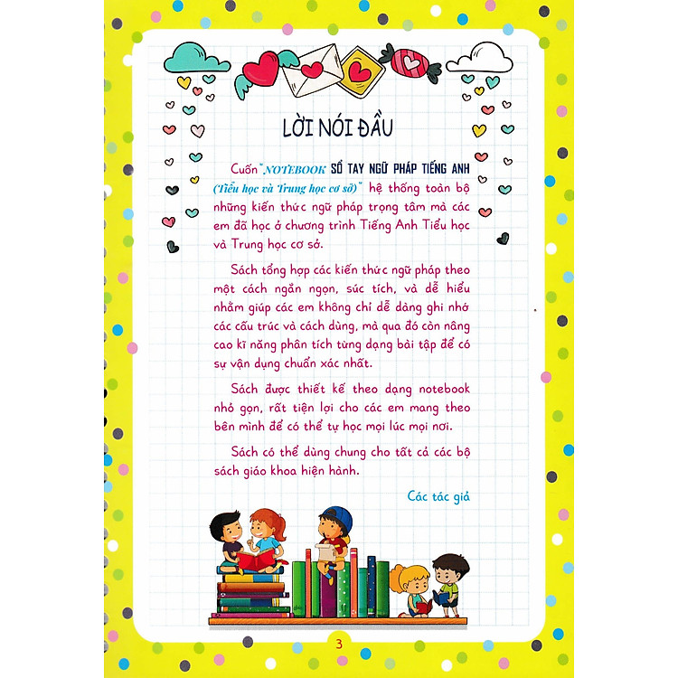 Notebook Sổ Tay Ngữ Pháp Tiếng Anh Tiểu Học Và Trung Học Cơ Sở - Ảnh 2