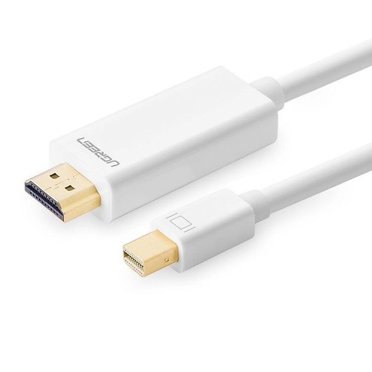 Cáp chuyển đổi Mini DP sang HDMI 1080 3M màu Trắng Ugreen 10419MD101 Hàng chính hãng
