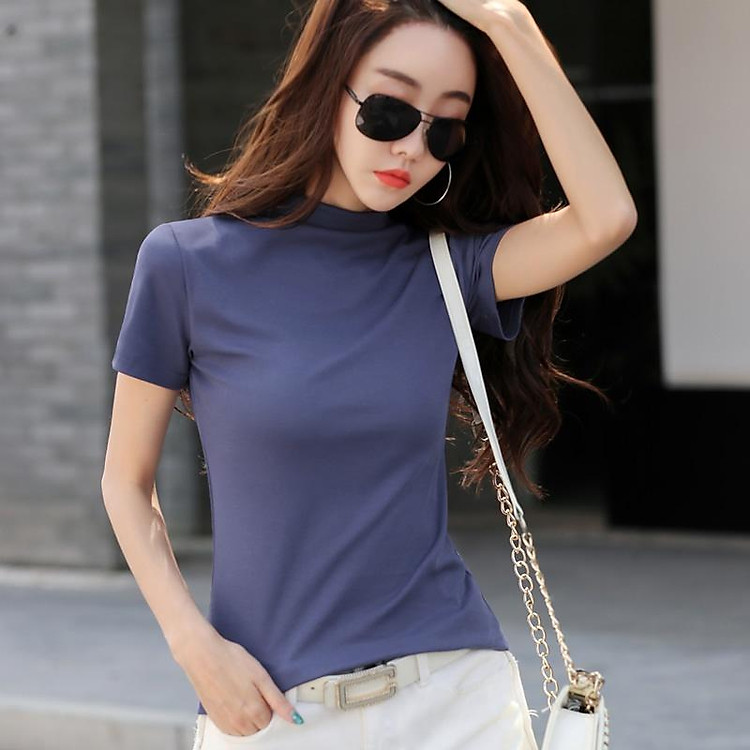 Áo Thun Nữ Cổ Lọ Cotton Ngọt Ngào Quyến Rũ AL60 - Hàng Quảng Châu Cao Cấp