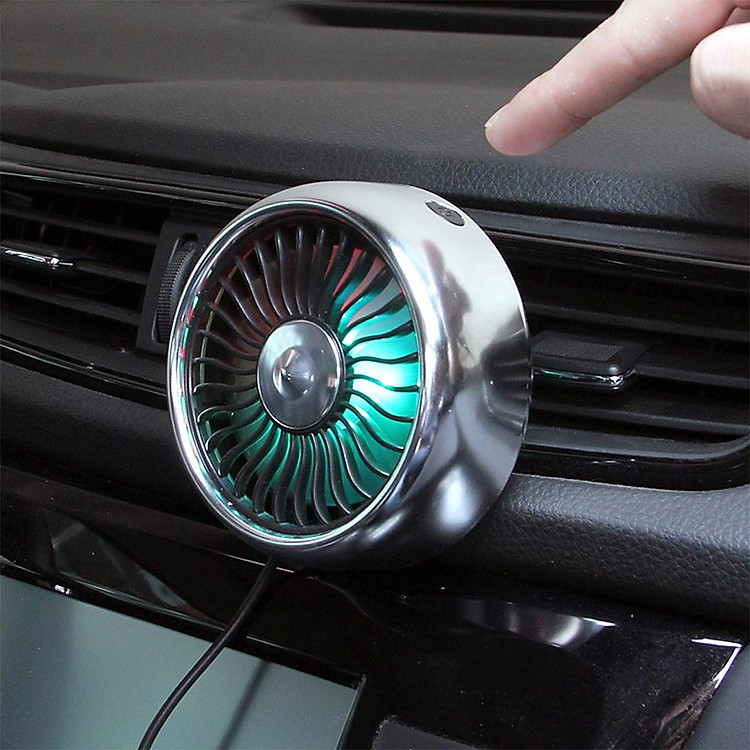 12V Electric Car Fan 360 Degree Rotatable Car Auto Cooling Air Circulator Fan