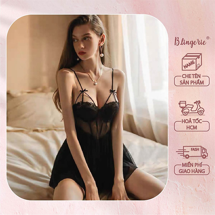 Váy Ngủ Siêu Mỏng Quyến Rũ (không kèm cài tóc) - B.Lingerie