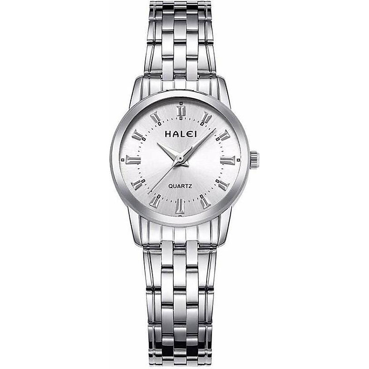 Đồng hồ Nữ Halei - HL502 Dây trắng mặt trắng
