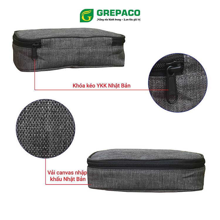 Hộp Đựng Bút Đa Năng Grepaco Bằng Vải Bố Canvas - Ảnh 6