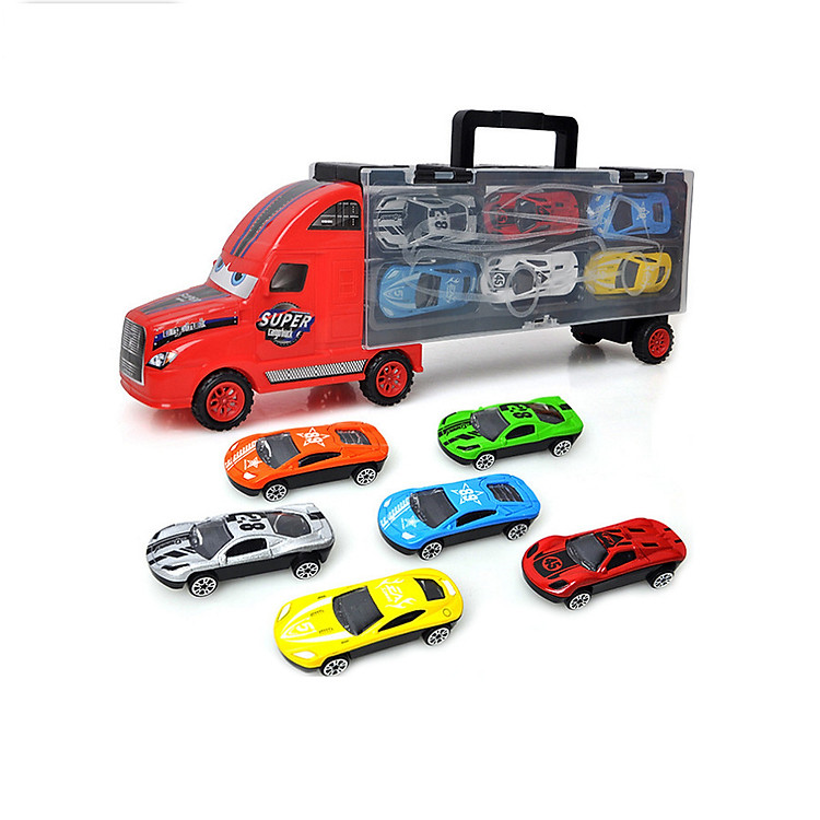 Bộ Đồ Chơi Lắp Ghép Xe Ô Tô (Gồm 1 Xe Tải Và 6 Chiếc Xe Ô Tô Nhỏ)
