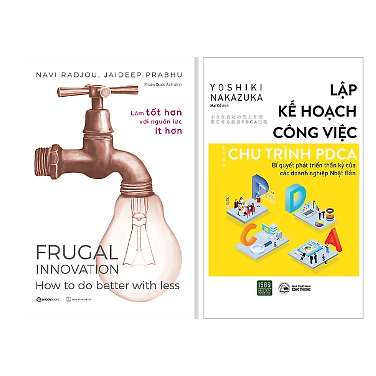 Combo 2Q Sách Kĩ Năng Làm Việc / Bài Học Kinh Doanh : Frugal Innovation - Làm Tốt Hơn Với Nguồn Lực Ít Hơn + Lập Kế Hoạch Công Việc Theo Chu Trình PDCA - Bí Quyết Phát Triển Thần Kỳ Của Các Doanh Nghiệp Nhật Bản