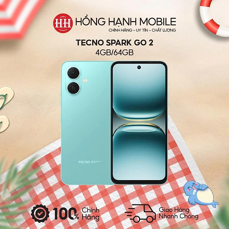 Điện Thoại Tecno Spark Go 2 4GB/64GB - Hàng Chính Hãng
