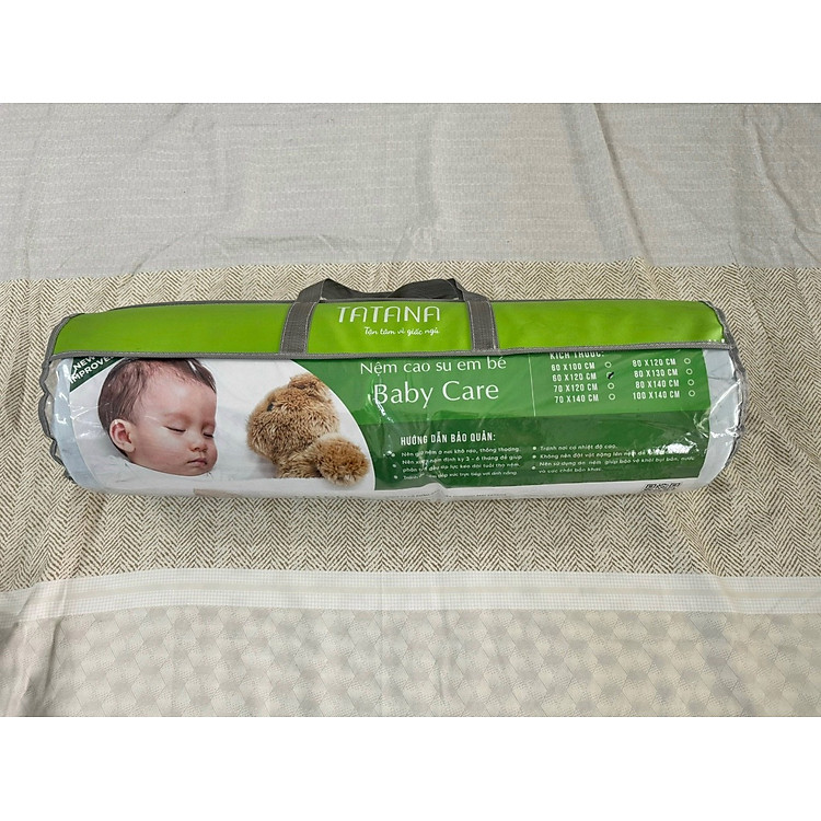 Nệm cao su thiên nhiên em bé Tatana Chính hãng Giá tốt - Hình ảnh 2