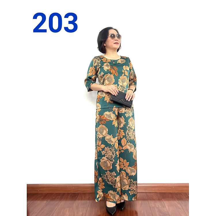 Quần Áo Trung Niên Cho Mẹ Bộ Lụa Satin Tay Lỡ Kiểu Dáng Sang Trọng Phù Hợp Với Độ Tuổi Từ 50 tới 70 - Tuấn Tú Store