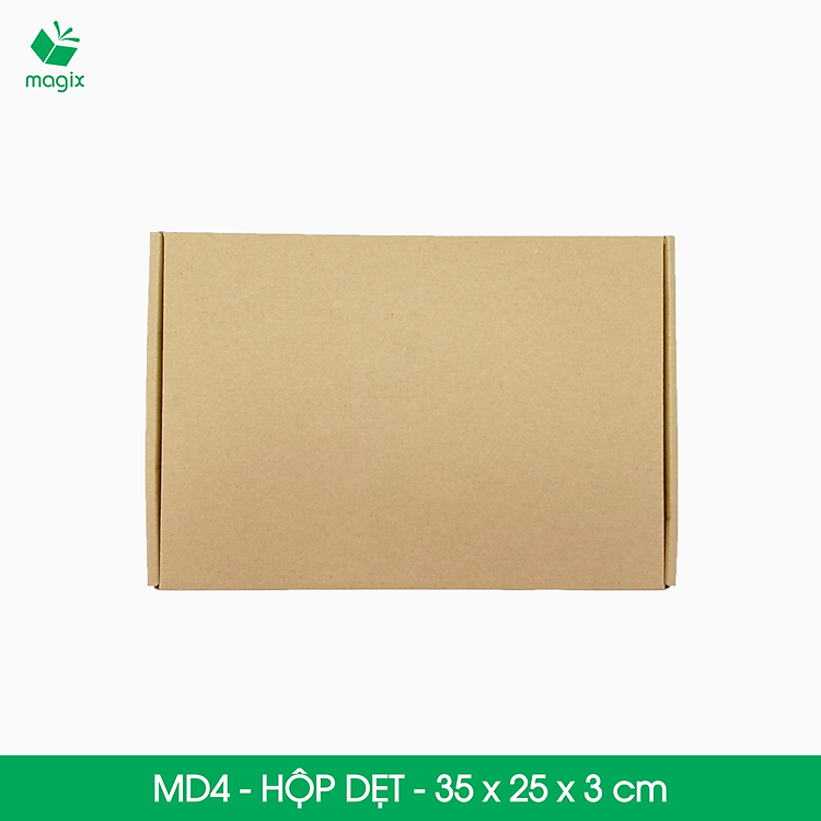Hộp Carton Trơn MD4 (35x25x3 cm, 25 thùng) - Ảnh 4
