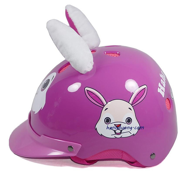 Nón bảo hiểm trẻ em hình thỏ hồng Chính hãng Ưu đãi - Hình ảnh 3