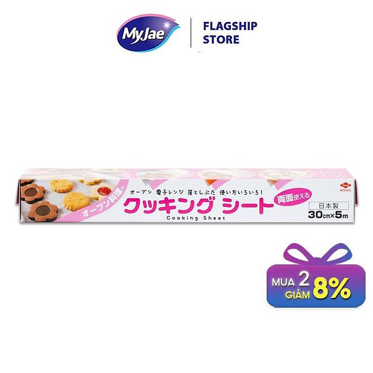 Giấy nấu chín 5m MyJae, giấy nến lót nồi chiên không dầu, giấy nến nướng bánh cuộn