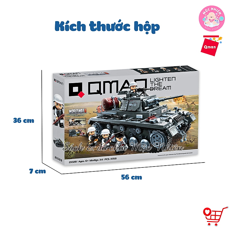 Mua Đồ chơi xếp hình Qman 21028 - 1058 mảnh Chính hãng Tiết kiệm - Hình ảnh 2