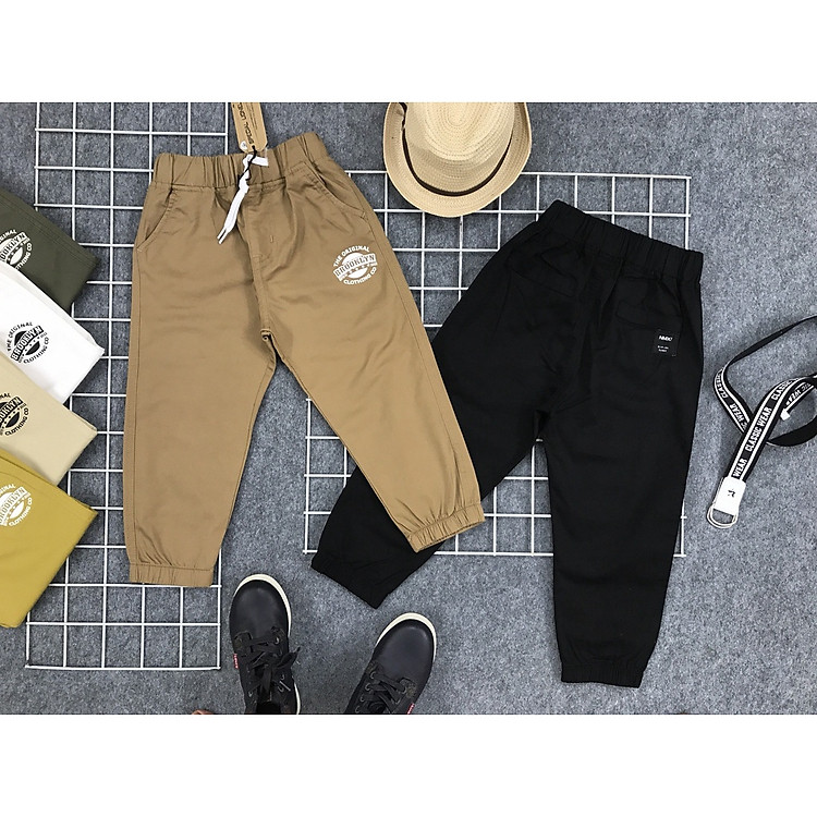 Quần dài cho bé trai phối đồ đi chơi đi tiệc đẹp size 10-28kg chất kaki co giãn