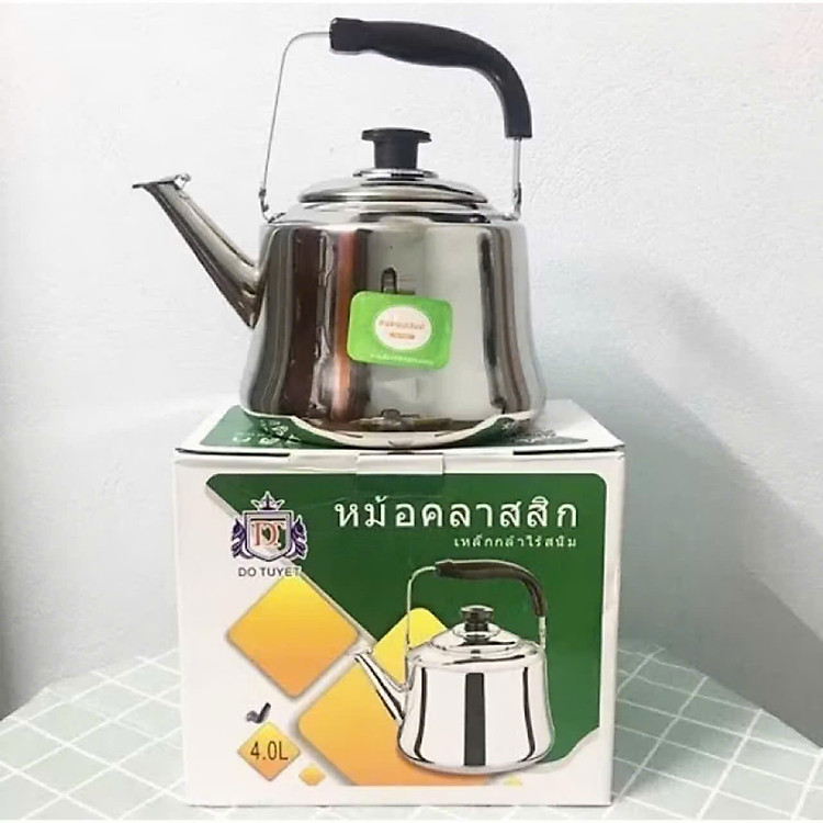 Ấm Đun Nước Inox Thái 5L - Ấm Đun Bếp Ga Bêp Từ - Siêu nước inox cao cấp