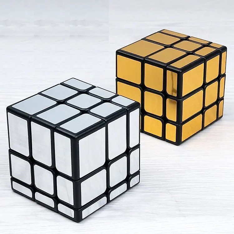 Mua tại Tiki: Rubik 3x3 gương bạc cao cấp - Vàng Chính hãng Giá rẻ