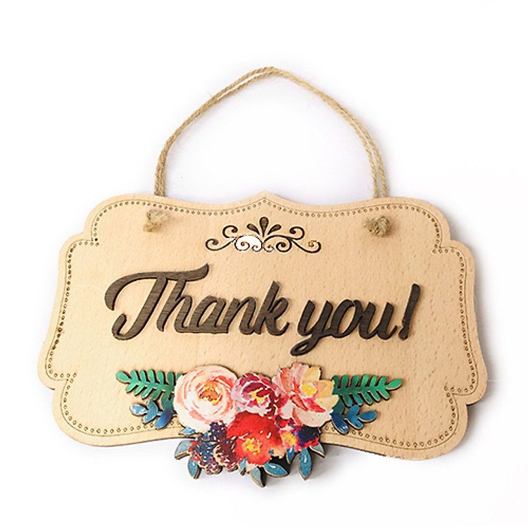 Biển treo cửa 2 mặt Welcome-Thankyou