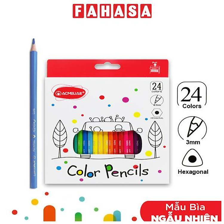 Hộp 24 Bút Chì Màu Lục Giác Dài Acmeliae 9403-24