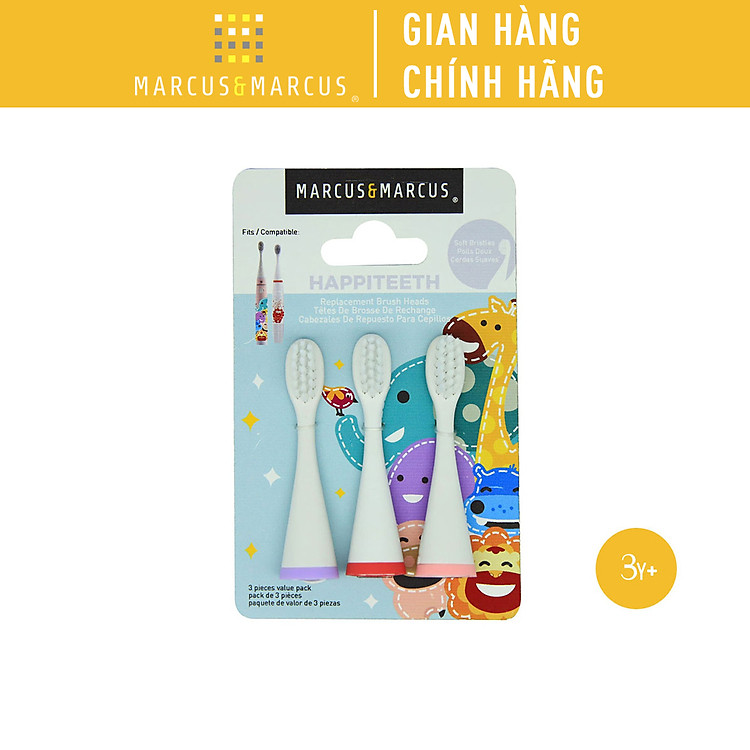 Bộ 3 đầu bàn chải Marcus & Marcus Chính hãng Ưu đãi