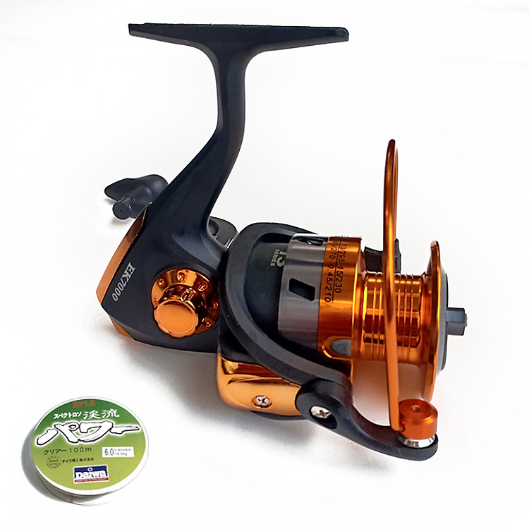 Máy câu cá 13B EK + tặng kèm cuộn cước 100m - MEK