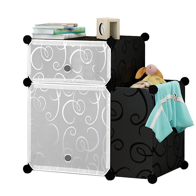 Tủ đầu giường lắp ghép (1 lớn 1 nhỏ) thêm hộc đồ bên hông