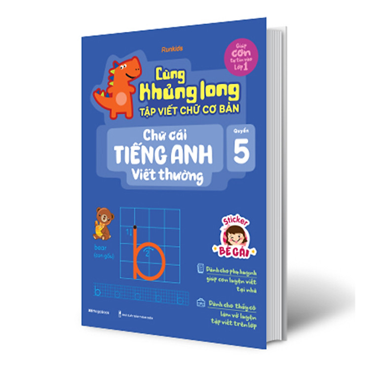 Cùng Khủng Long Tập Viết Chữ Cơ Bản - Chữ Cái Tiếng Anh Viết Thường (Quyển 5) - Ảnh 2