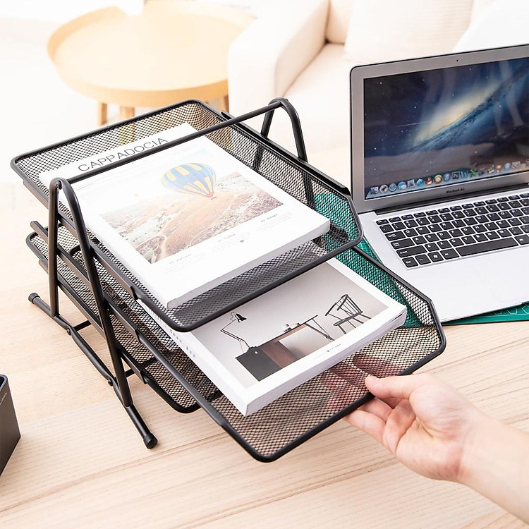 Khay Đựng Tài Liệu 3 Tầng Deli - Ảnh 2