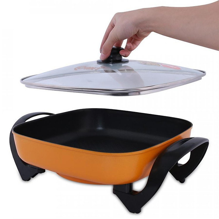 Nồi Lẩu Điện Đa Năng Comet CM7736 (1500W) - Cam - Hàng Chính Hãng