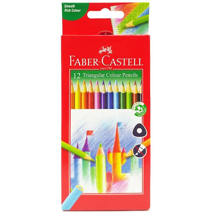 Hộp Bút Chì Màu Tam Giác Faber-Castell (12 chiếc)