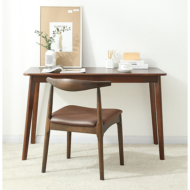 Bàn Làm Việc Gỗ Tự Nhiên Màu Warnut Cách Điệu Nabu MS01