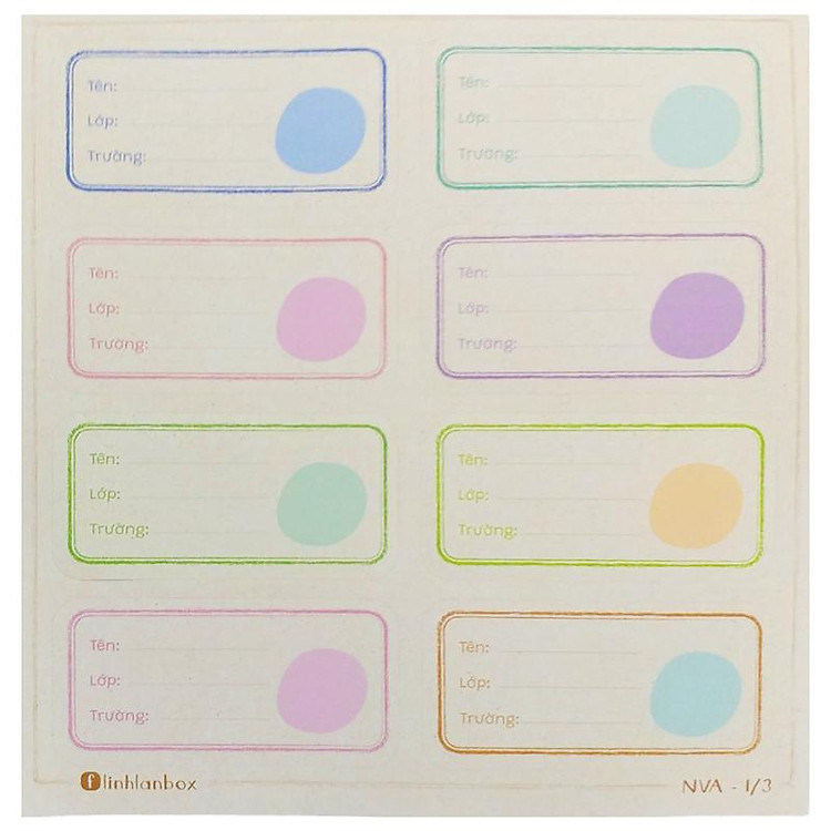 Bộ Nhãn Vở A (24 chiếc) - Ảnh 3