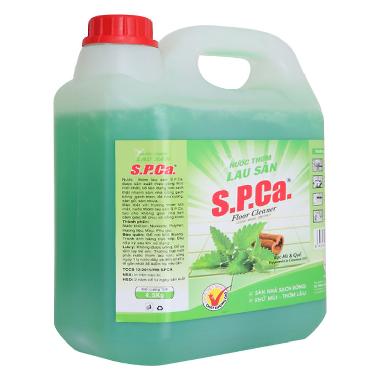 Nước Lau Sàn S.P.Ca 4.5 Lít - Hương Bạc Hà & Quế