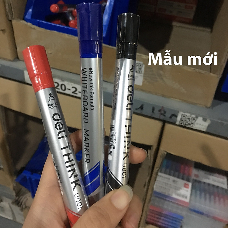 Bút Dạ Viết Bảng Deli (2.0mm, Mực xanh/đen/đỏ) - Ảnh 2