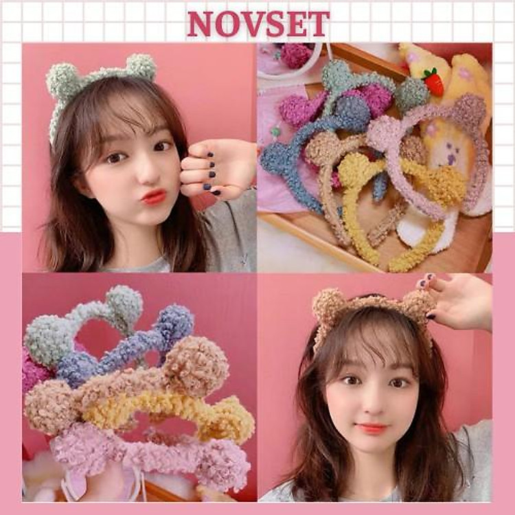 Bờm tóc Lông cừu, Cài Tóc bờm gấu Dễ Thương Xinh Xắn