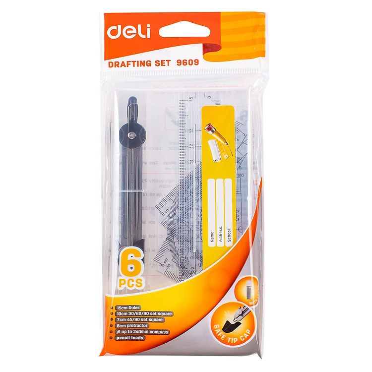 Bộ Compa Deli E9609 (6 dụng cụ) - Ảnh 7