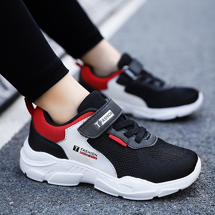 Giày thể thao bé trai 3 - 15 tuổi phong cách Hàn Quốc siêu nhẹ kháng khuẩn lên chân cực sang GE87