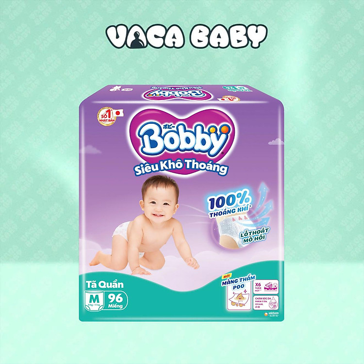 Tã bỉm QUẦN Bobby Mega Jumbo gói lớn tiết kiệm M96/ L88/ XL74/ XXL68 miếng